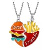 Deluxe 2x Collares Dijes Mejores Amistad Best Friends Hamburguesa