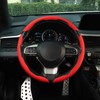 Amiss Nappa Leather Steering Wheel Cover, 3PCS Segmented Steering Wheel