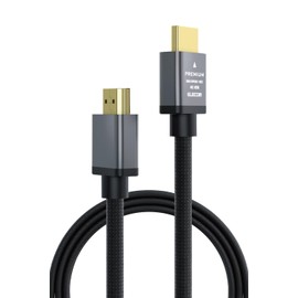 Elecom ECDH-HDP20SBK HDMI Cable, Premium Bend-resistant Nylon Mesh, 6.6 ft (2 m), 4K, 2K, Aluminum Connector, 18Gbps ARC, Compatible with TVs, Computers, Game Consoles, Etc., Black