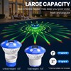 KingSom 2026 Upgraded Pool Chlorine Floater,Solar Chlorine Floater w/Lights,Button Control