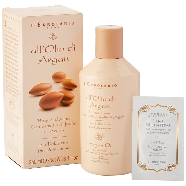 L'Erbolario Argan Oil Shower Gel - Creamy, Gentle Cleanser - Leaves Skin With Silky Softness And A Fresh Tone - Treats The Driest, Chapped Or Most Irritable Skin - Paraben Free - Long Lasting - 8.4 Oz