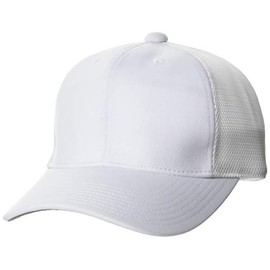 SSK BC074 Cap Square Brim 6-way Semi-Mesh Baseball Cap, white (10)