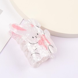 Easter Bunny Hair Clips for Women and Girls Rabbit Hair Claw Clips for Thick and Thin Hair Cute White Cartoon Rabbit Hair Barrettes Strong Hold Hairpins Hair Accessories Easter Day Party Favors