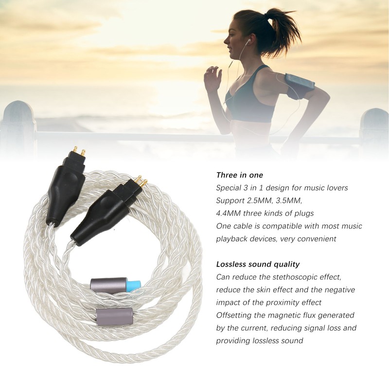 2 Pin Sound Cable 4 Core Silver Plated Copper 3