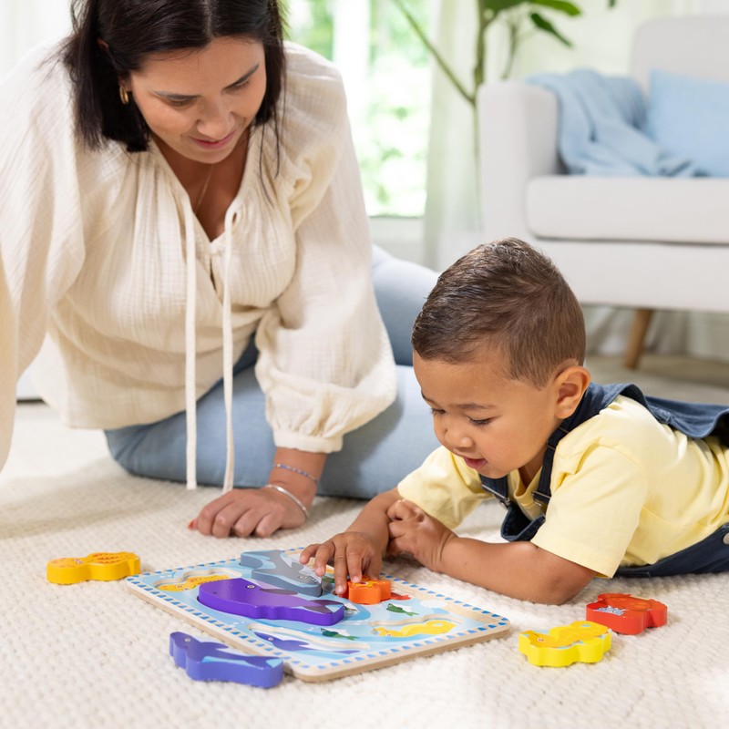 Melissa & Doug Sea Creatures Ocean Wooden Chunky Puzzle -