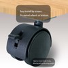 Dalyndar 2 Inch Furniture Caster Wheels 4pcs Swivel Plastic Rollers