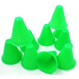 XP Design High Elasticity Color Cones Mini Marker Cones Mini Color Cones Mini Cones Soccer Cone Marker Height 75mm (Green 20 pcs)