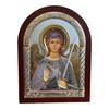 (A-6/007G/K) Guardian Angel Byzantine Silver Orthodox Icon/Greek Handmade (red, 11x8)