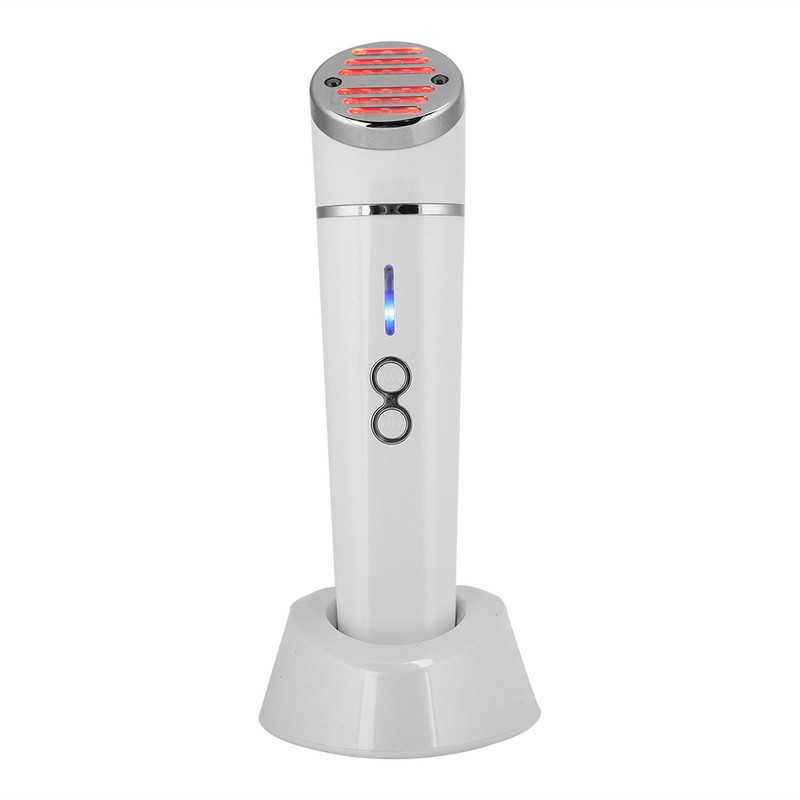 Portable Photon Red Blue Light Facial Hot Compress Massage Anti