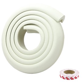 MOWOK MOWOK Thick Foam Corner Edge Protectors-6.6 Ft Baby Proofing Home Furniture Table Edge Cushions Guards Bumper White with 3M Tape