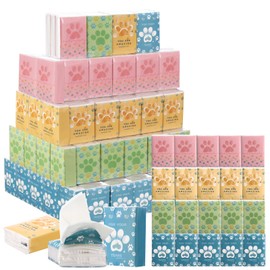 Dunzoom 150 Pack Pocket Travel Tissues Mini Facial Tissue Packs Bulk with Dog Paw Print, 3-Ply 1200 Sheets Small Individual Portable for Dog Paw Party Favors Supplies Birthday Travel School Wedding