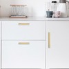 POVEFONK 10 Pack 5 inch(128mm) Brushed Brass Kitchen Cabinet Handles