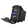 Universal Rocker Style 4.2A Dual USB Charger Socket with Blue