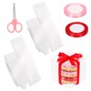 Keadic 33Pcs Clear Square Favor Boxes with Gift Ribbons, Scissors,