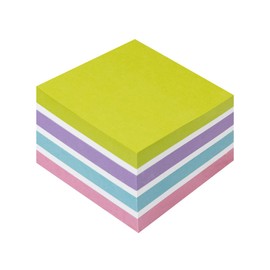 Kores - Pastel Sticky Notes - Eco Cubo, Self-Stick Notes, Memo Block, Notepad, School Supplies, Teacher Supplies, Office Supplies - 75 x 75mm, Pack of 1 x 450 Sheets