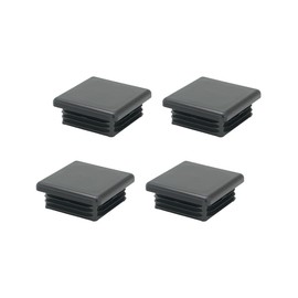 2 Inch (50 mm) Square Plastic Plugs Tubing End Caps for Square Tubing Post (4 Pack)