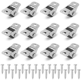 Alamic 12 Pcs 1/2" Small Caster Wheels, Directional Caster Wheel, Mini Caster Wheels Plate Casters Wheels Rubber Wheels for Furniture Small Appliances,DIY Project