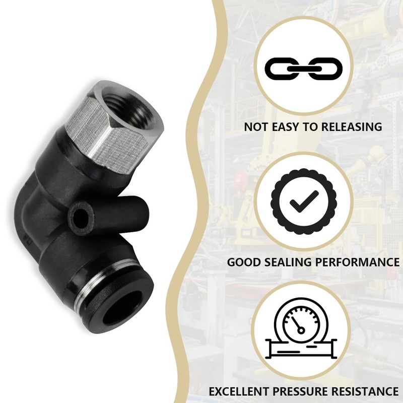 Bwintech 10 Pcs 4mm Tubing OD x 1/4" Female BSP