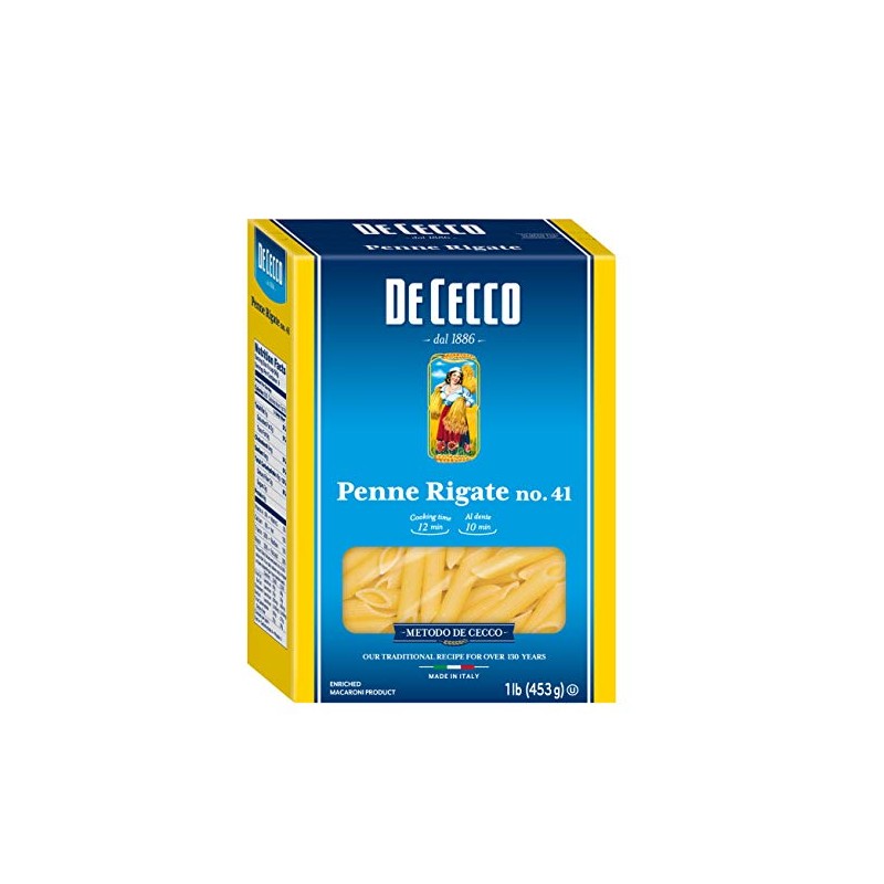 De Cecco Semolina Pasta, Penne Rigate No.41, 1 Pound (Pack