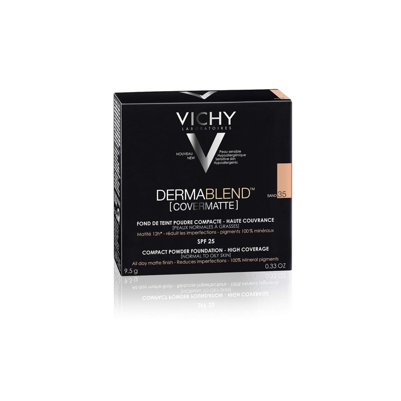 Polvo Compacto Covermatte de Alta Cobertura FPS 30 Vichy Dermablend