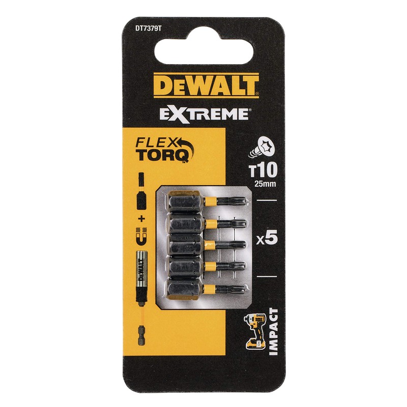 DEWALT Extreme Impact Torsion Bits T10 PACK OF 5 –