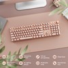 EWEADN Typewriter Style Mechanical Gaming Keyboard, Wired Mechanical Keyboards,104 Keys