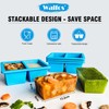 Walfos Silicone Freezer Tray with Lid - 1.5Cup Silicone Food