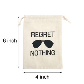 LOOKSGO 10 Pcs 4x6 Inch Hangover kit Wedding Party Favors for Bachelorette Party Cotton Hangovers Drawstring Bag