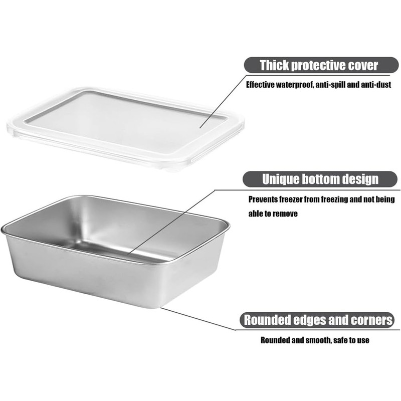 Tuperoymse Stainless Steel Containers Food Storage Bento Box Dishwasher Safe