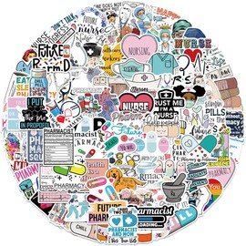 Doctors and Nurses Sticker Pack of 100 PCS Stickers - The Medical Staff Stickers for Laptops, The Nurses Day Water Bottle Stickers, Funny Stickers for Laptops, Computers,Phone, Notebook
