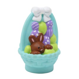Replacement Part for Fisher-Price Little People Collectible Easter Dollhouse Playset P8224 - Replacement Blue Easter Basket with Brown Bunny and Purple and Green Eggs
