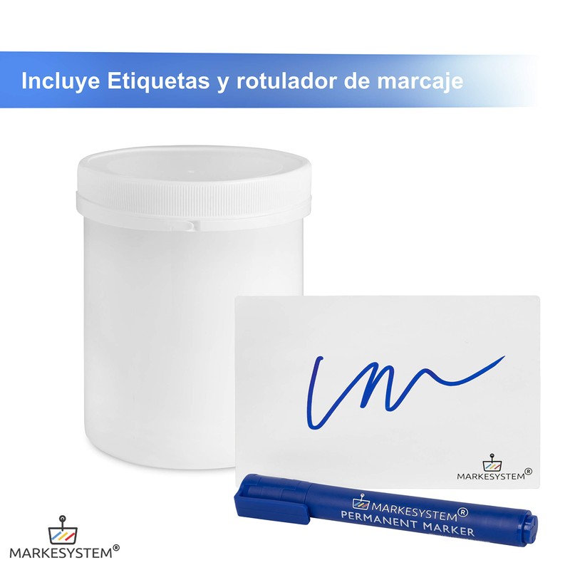 MARKESYSTEM – White Jar 1 Litre with Disc and Safety