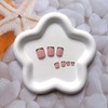 French Tip Press on Toe Nails Full Cover Short Square
