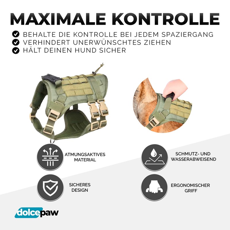 DOLCEPAW Dog Harness for Medium Dogs, Dog Harness, No Pull,