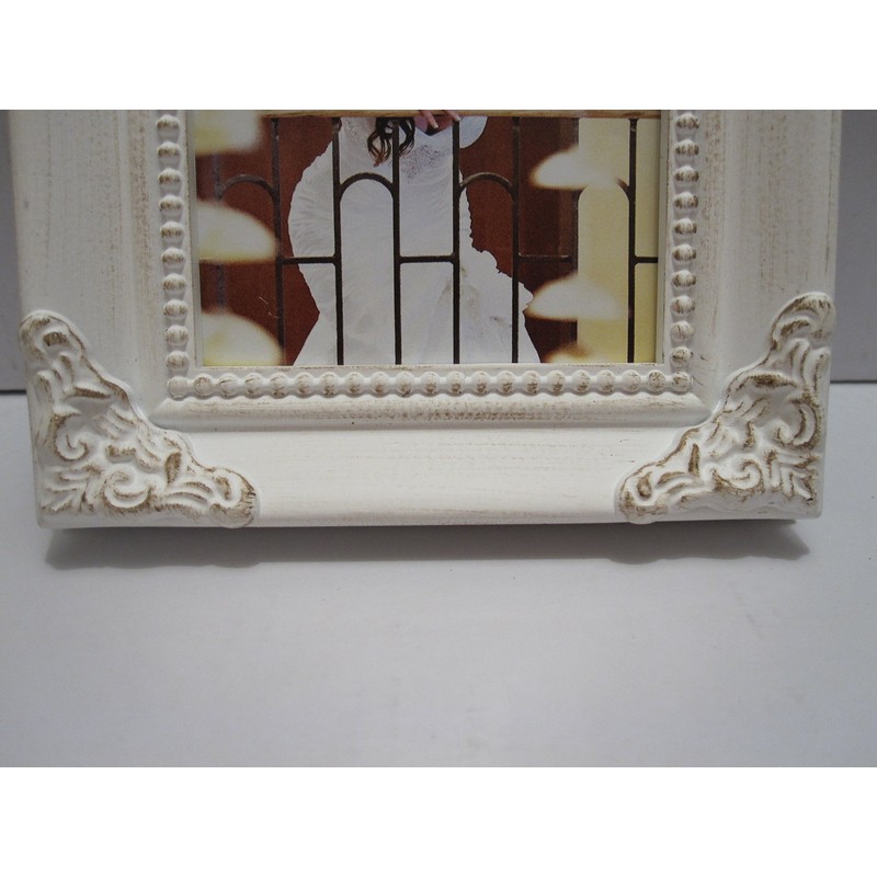 White Leaf 2.5"X 2.5" Mini Frame with Corner Accents