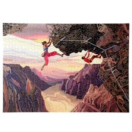 Outside Inside Climbers Puzzle - 1000 Piece Puzzle for Camping, Travel, Home & Cabin