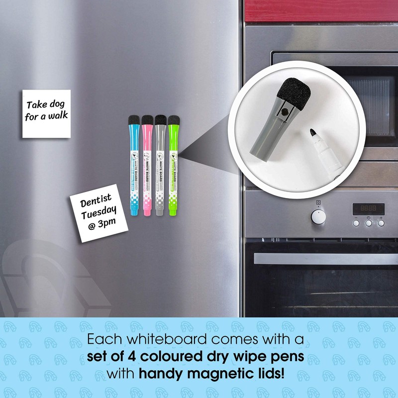 TMS Fridge Whiteboard, Dry Erase Fridge Magnet for Memos, Notes