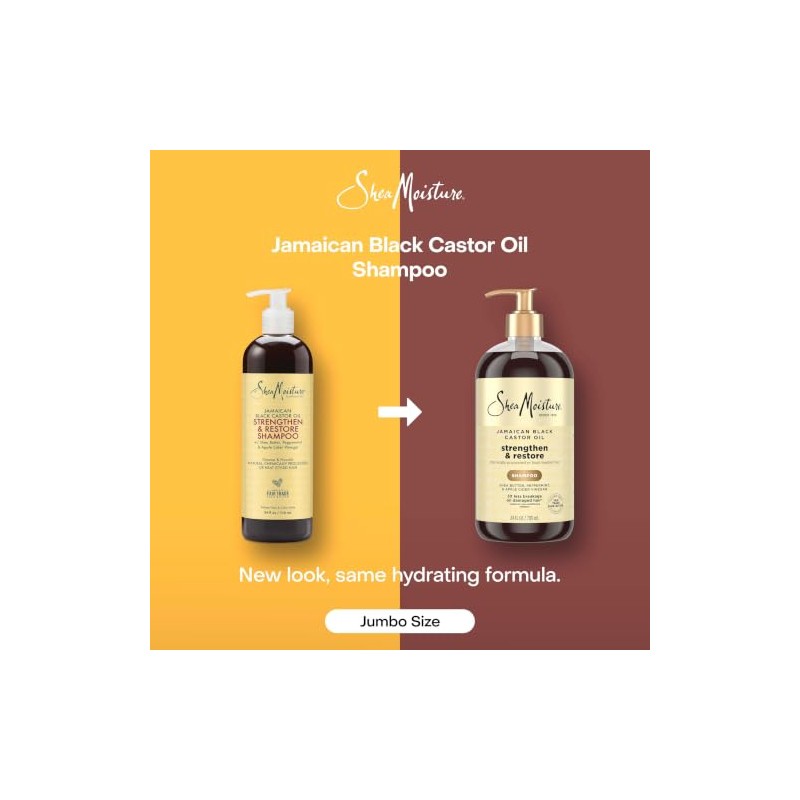 SHEA MOISTURE SheaMoisture Champú fortalecedor y restaurador para cabello dañado,