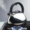 Farberware Teakettles Stainless Steel Egg-Shaped Whistling Induction Tea Kettle, 2.3