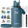 Swigina [2-IN-1 LID] 64 oz Insulated Water Bottle with Silicone