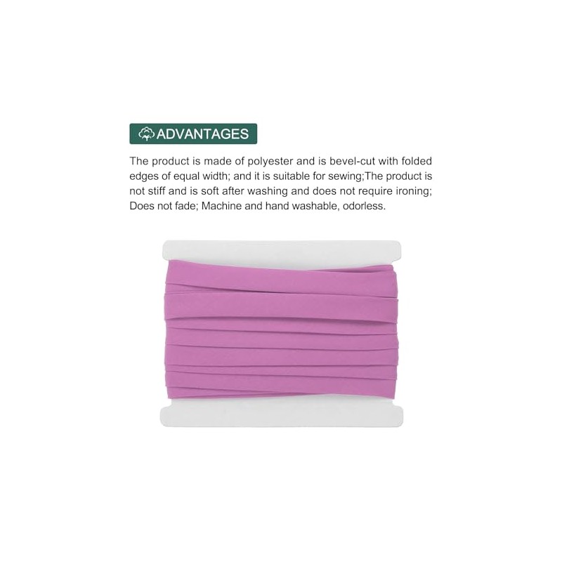 MECCANIXITY 1/2 Inch Double Fold Bias Tape Continuous Bulk Cotton
