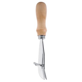 Leather Edge Creaser Edge Creasing Tool Adjustable Leather Edge Creaser Tool Sturdy High Speed Steel Blade Wood Handle for DIY Handmade Leather Working Tools