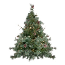 NORTHLIGHT Z99531 4' x 40" Pre-Lit Country Mixed Pine