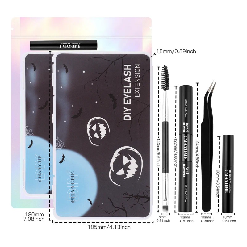 Kit De Extensión Lash Diy Lash Clusters 8-16mm 600 Pcs
