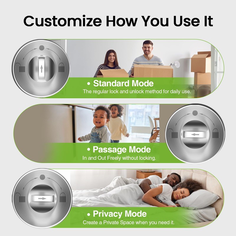GHome Smart Fingerprint Door Lock, 4 in 1 Smart Fingerprint