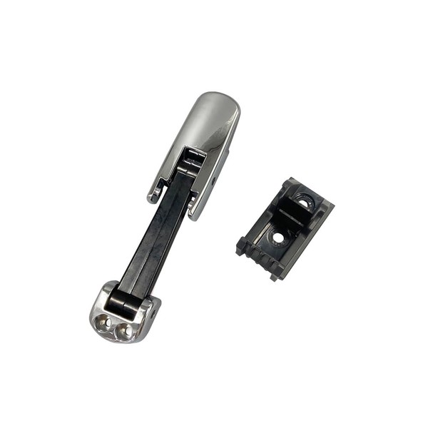 HUYILUNO104 Chrome Front Bonnet Hood Latch Rubber Lock With Bracket