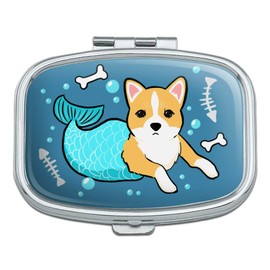 Merdog Mermaid Dog Rectangle Pill Case Trinket Gift Box