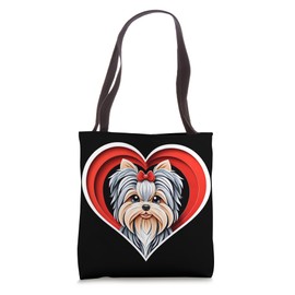 Yorkie Heart Cute Yorkshire Terrier Puppy Dog Lover Tote Bag