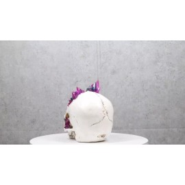 Gothic Macabre Spiky Two Tones Crystal Cavern Mine Cranium Skull Figurine