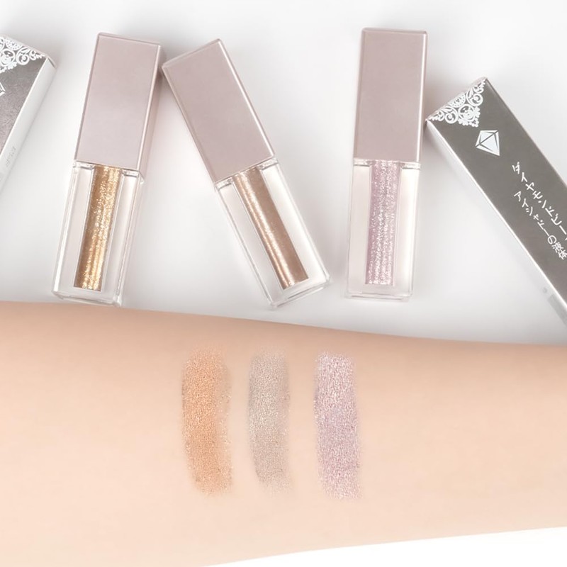 Liquid Glitter Eyeshadow, Diamond Shimmer Eyeshadow, Quick-Dry & Long Lasting